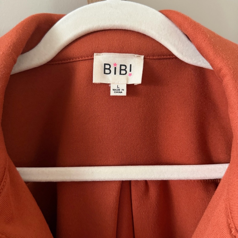 Bibi Rust Fleece Shacket Button Front Jacket - Si… - image 5